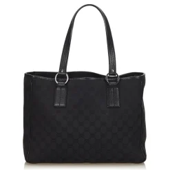 Gucci Vintage - Guccissima Jacquard Tote Bag - Black - Leather Handbag - Luxury High Quality - Avvenice