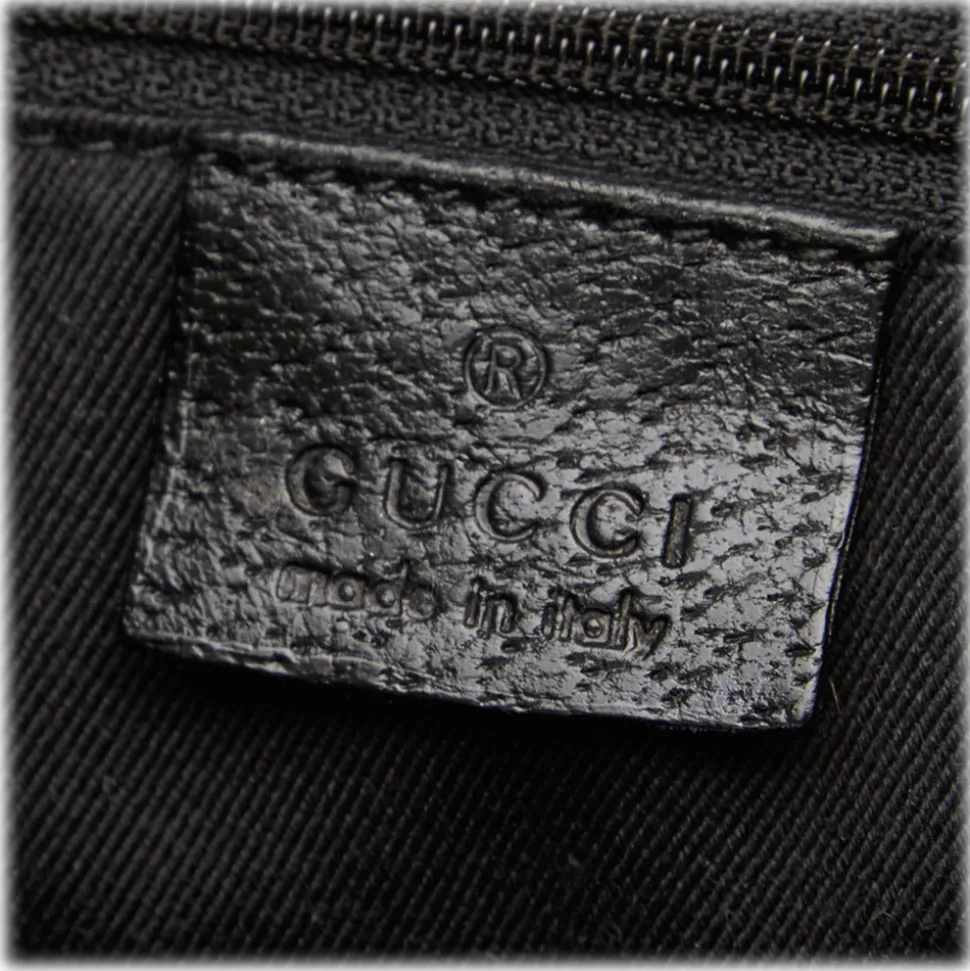 Gucci Vintage - Guccissima Jacquard Tote Bag - Black - Leather Handbag - Luxury High Quality - Avvenice