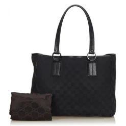 Gucci Vintage - Guccissima Jacquard Tote Bag - Black - Leather Handbag - Luxury High Quality - Avvenice