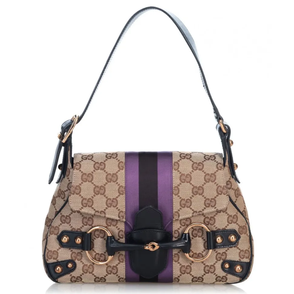 Gucci Vintage - Guccissima Horsebit Shoulder Bag - Brown - Leather Handbag - Luxury High Quality - Avvenice