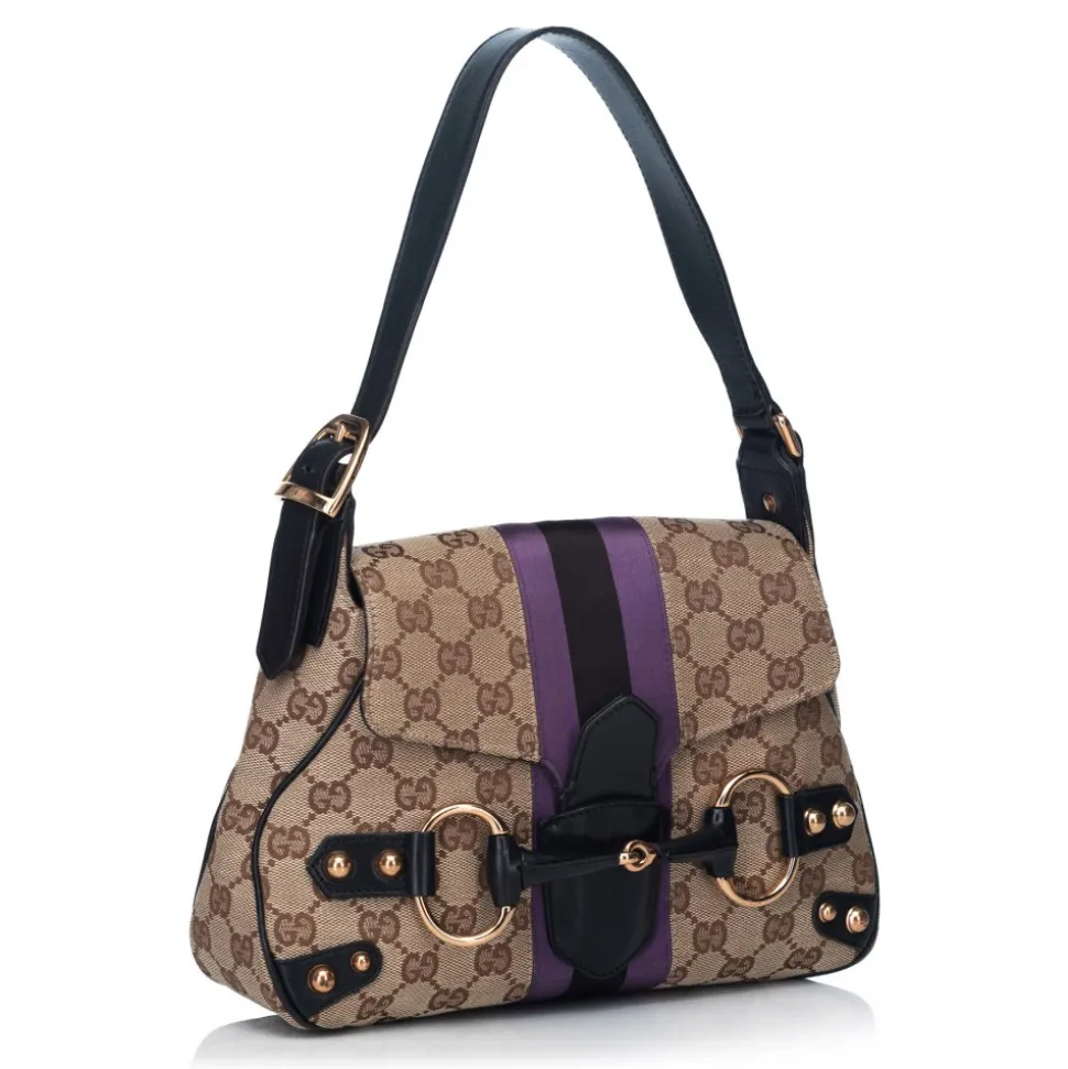 Gucci Vintage - Guccissima Horsebit Shoulder Bag - Brown - Leather Handbag - Luxury High Quality - Avvenice