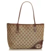 Gucci Vintage - Guccissima Canvas Britt Tote Bag - Brown - Leather Handbag - Luxury High Quality - Avvenice