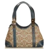 Gucci Vintage - Horsebit Jacquard Shoulder Bag - Brown - Leather Handbag - Luxury High Quality - Avvenice