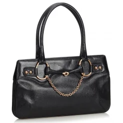 Gucci Vintage - Horsebit Leather Handbag Bag - Black - Leather Handbag - Luxury High Quality - Avvenice