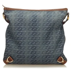 Gucci Vintage - Jacquard Abbey Crossbody Bag - Blue - Leather Handbag - Luxury High Quality - Avvenice