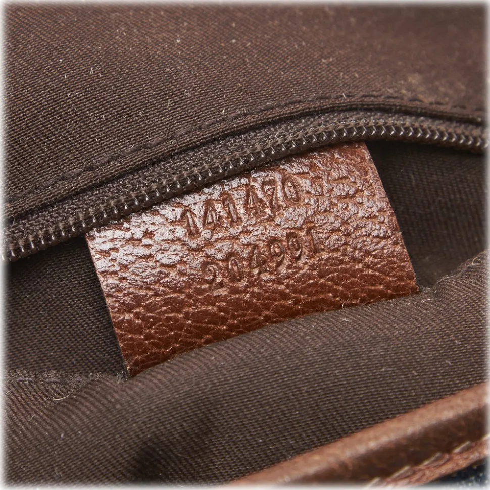 Gucci Vintage - Jacquard Abbey Crossbody Bag - Blue - Leather Handbag - Luxury High Quality - Avvenice