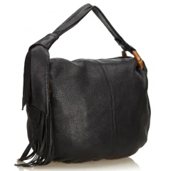 Gucci Vintage - Jungle Shoulder Bag - Black - Leather Handbag - Luxury High Quality - Avvenice