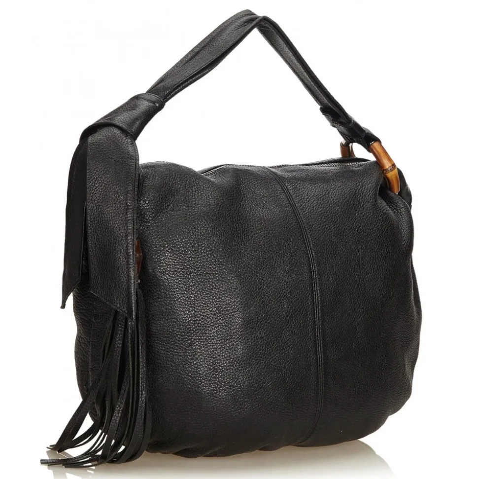 Gucci Vintage - Jungle Shoulder Bag - Black - Leather Handbag - Luxury High Quality - Avvenice