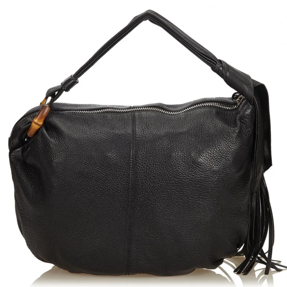 Gucci Vintage - Jungle Shoulder Bag - Black - Leather Handbag - Luxury High Quality - Avvenice