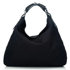 Gucci Vintage - Large GG Horsebit Hobo Bag - Black - Leather Handbag - Luxury High Quality - Avvenice