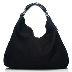 Gucci Vintage - Large GG Horsebit Hobo Bag - Black - Leather Handbag - Luxury High Quality - Avvenice