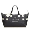 Gucci Vintage - Large Logo Tote Bag - Black - Leather Handbag - Luxury High Quality - Avvenice