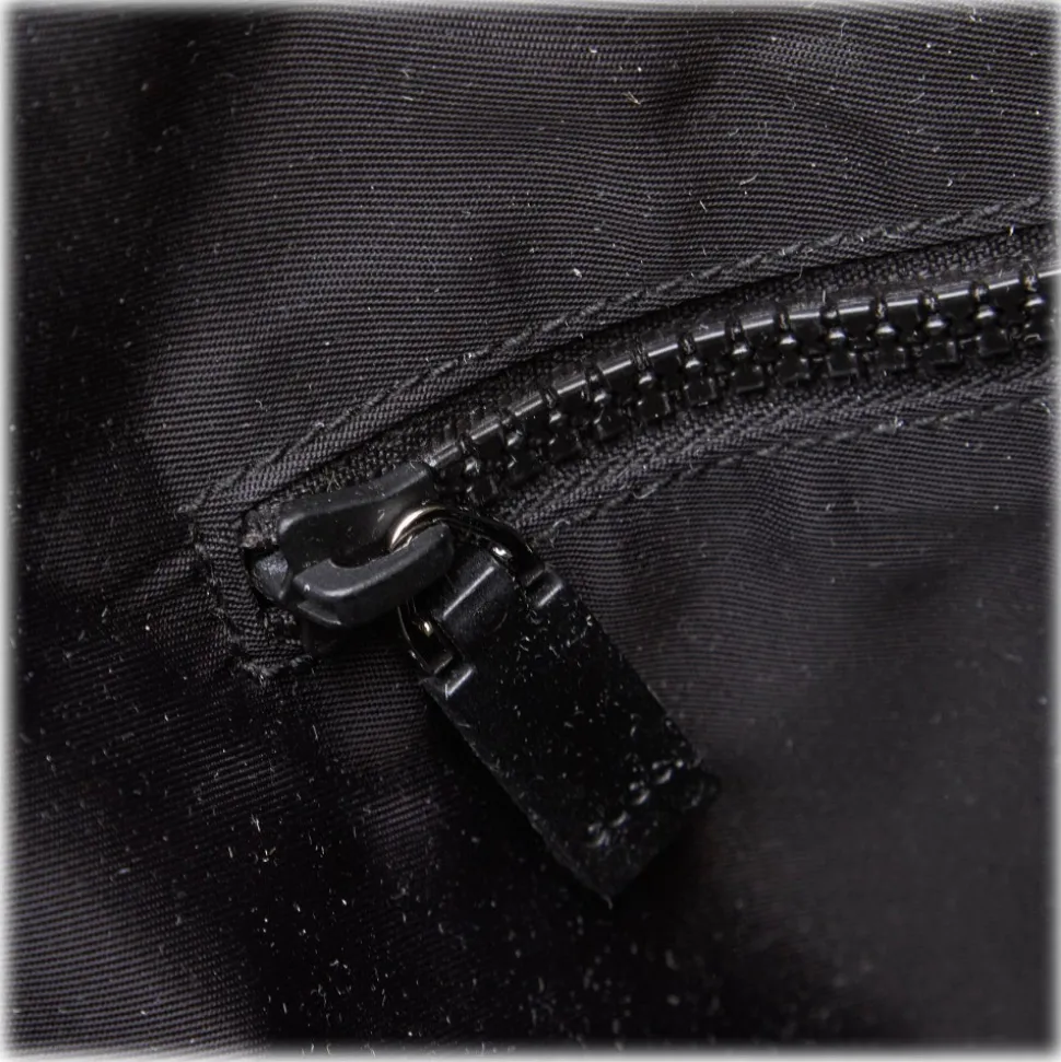 Gucci Vintage - Large Logo Tote Bag - Black - Leather Handbag - Luxury High Quality - Avvenice