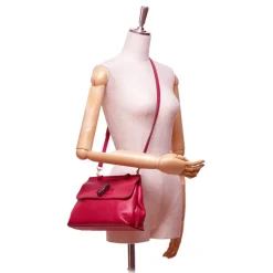 Gucci Vintage - Leather Bamboo Daily Bag - Red - Leather Handbag - Luxury High Quality - Avvenice