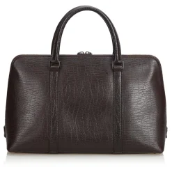 Gucci Vintage - Leather Boston Bag - Black - Leather Handbag - Luxury High Quality - Avvenice