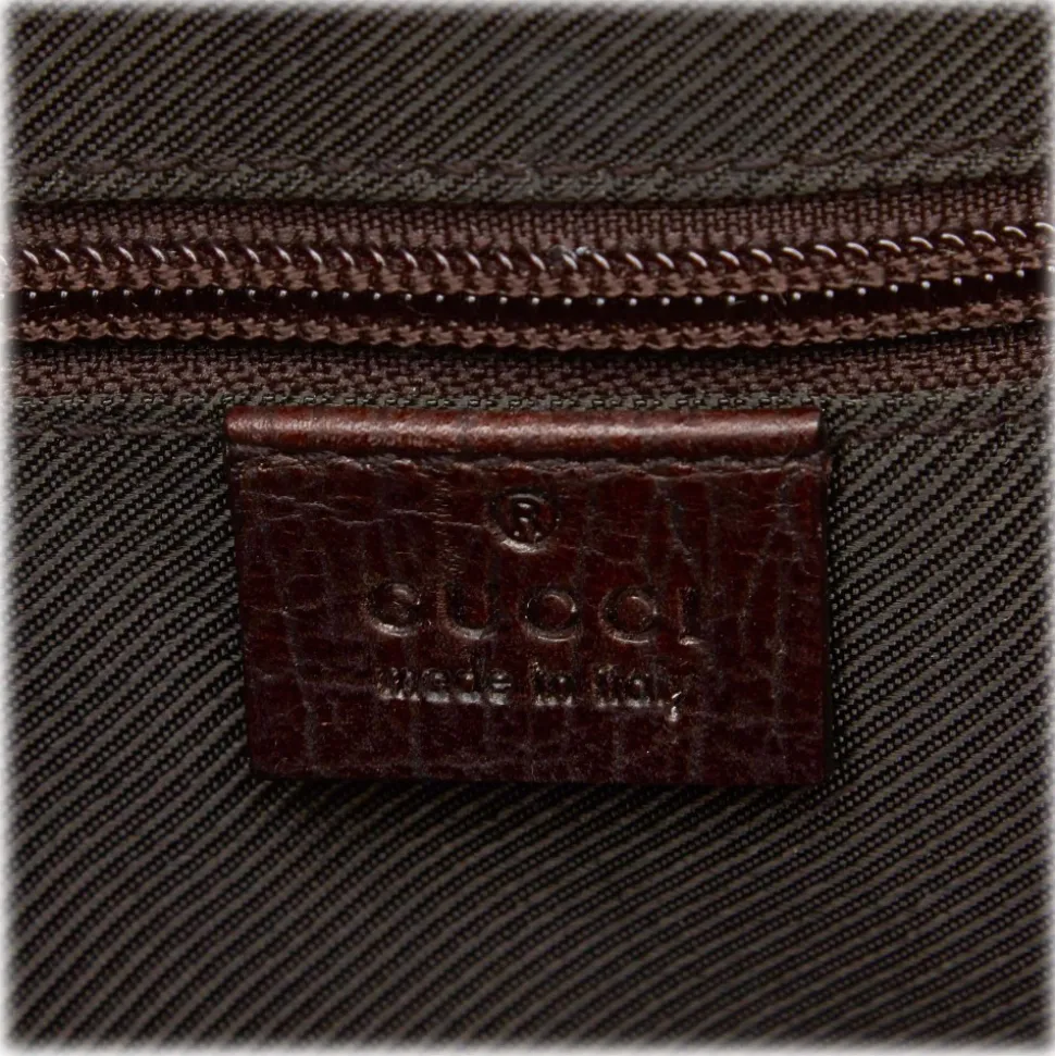 Gucci Vintage - Leather Boston Bag - Black - Leather Handbag - Luxury High Quality - Avvenice