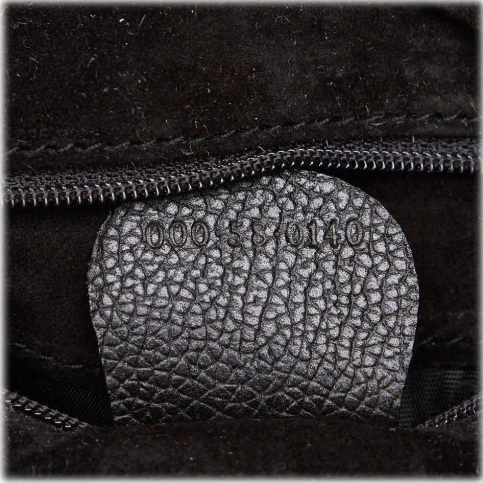 Gucci Vintage - Leather Boston Bag - Black - Leather Handbag - Luxury High Quality - Avvenice