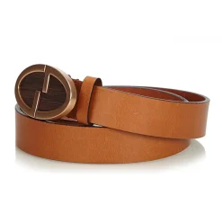Gucci Vintage - Leather Double G Belt - Brown - Leather Belt - Luxury High Quality - Avvenice