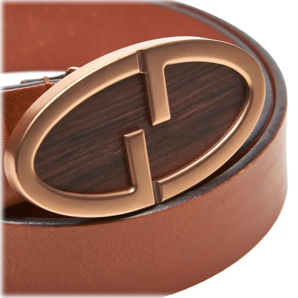 Gucci Vintage - Leather Double G Belt - Brown - Leather Belt - Luxury High Quality - Avvenice