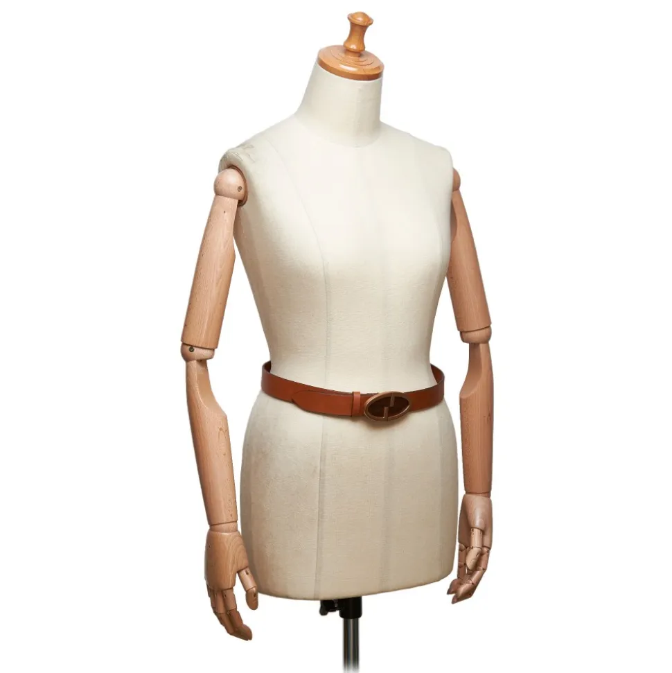 Gucci Vintage - Leather Double G Belt - Brown - Leather Belt - Luxury High Quality - Avvenice