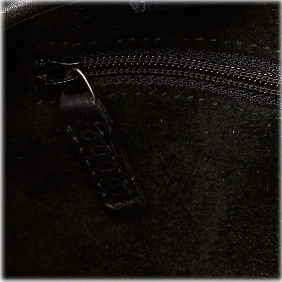 Gucci Vintage - Leather Drawstring Shoulder Bag - Black - Leather Handbag - Luxury High Quality - Avvenice