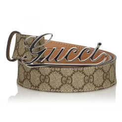 Gucci Vintage - Leather GG Supreme Belt - Brown - Leather Belt - Luxury High Quality - Avvenice