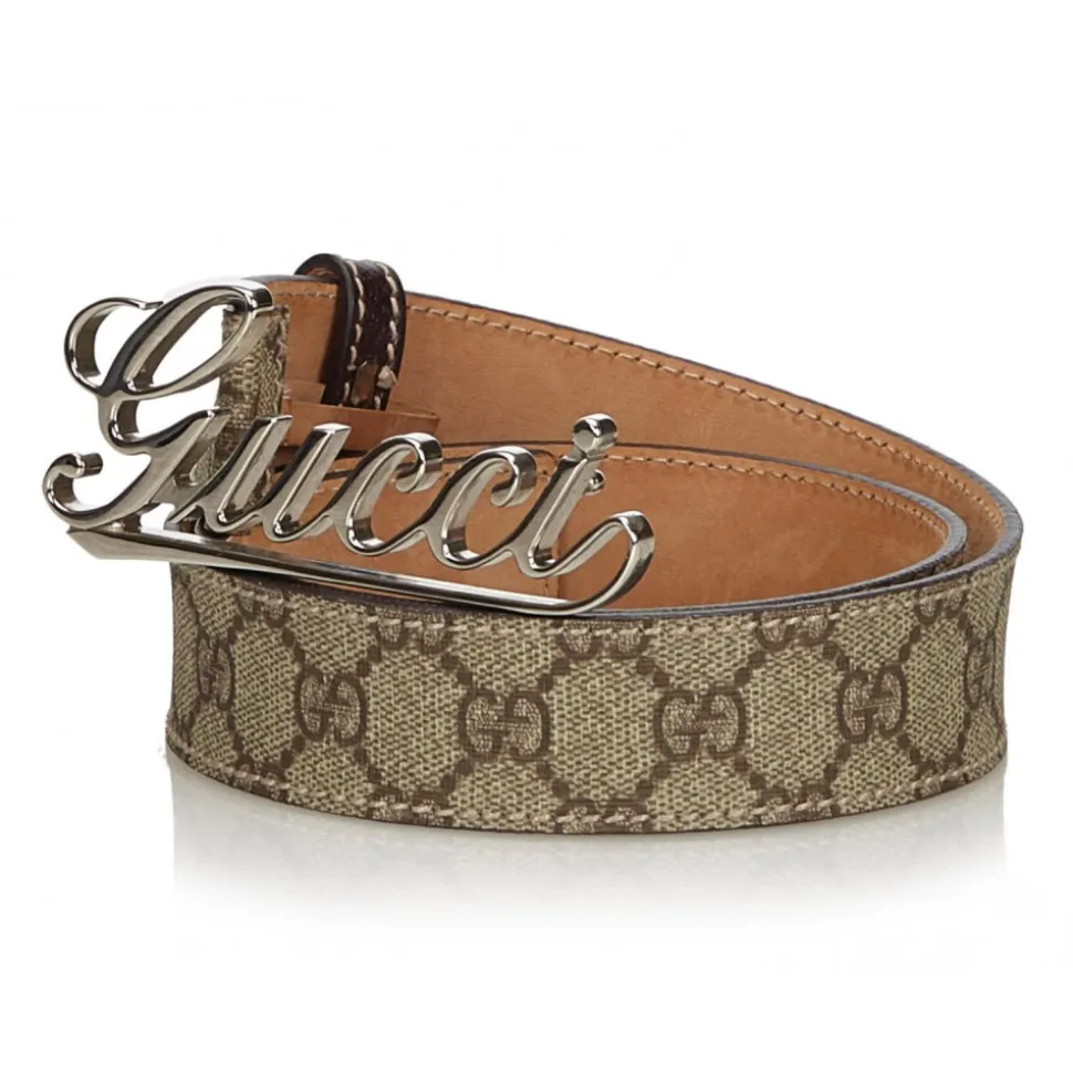Gucci Vintage - Leather GG Supreme Belt - Brown - Leather Belt - Luxury High Quality - Avvenice