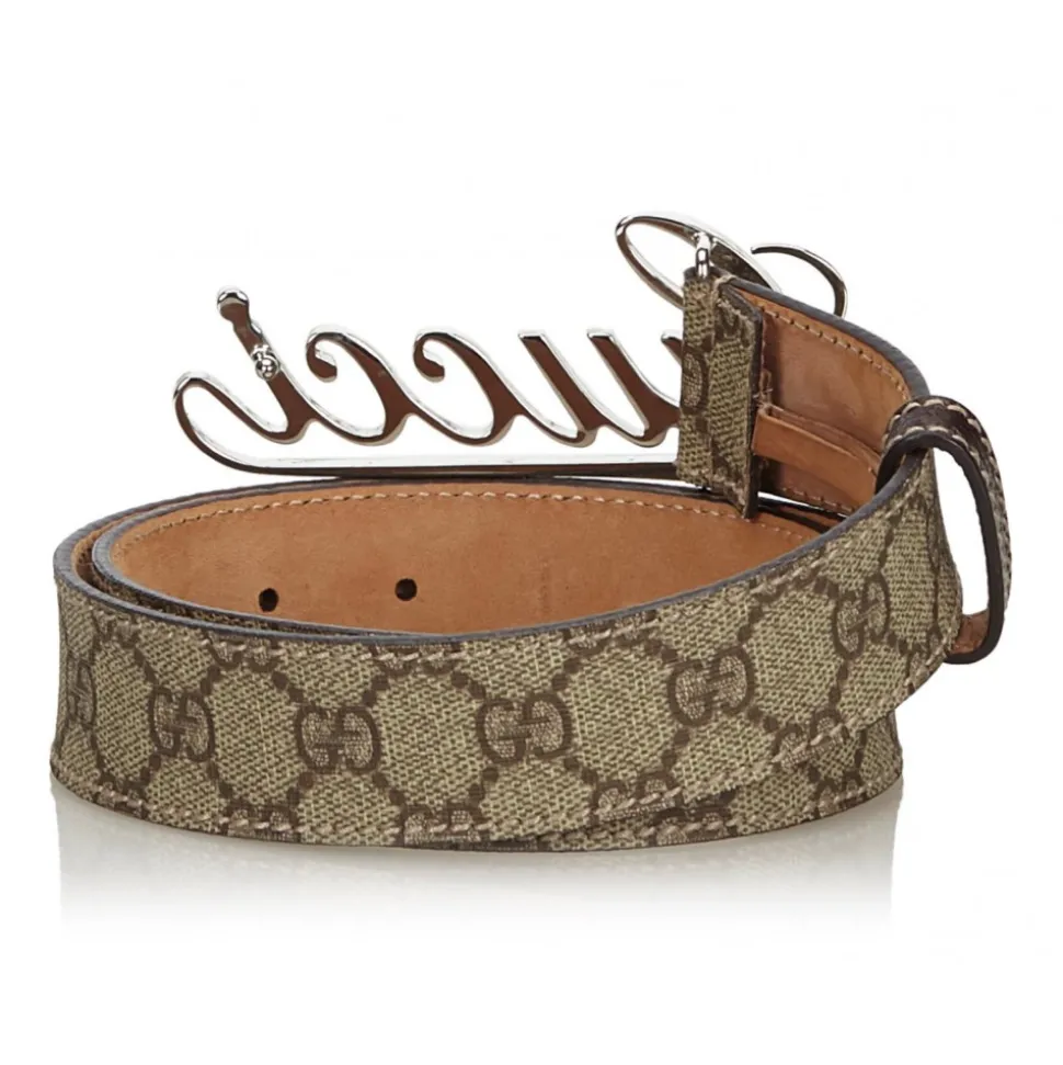 Gucci Vintage - Leather GG Supreme Belt - Brown - Leather Belt - Luxury High Quality - Avvenice