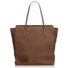 Gucci Vintage - Leather GG Tote Bag - Brown - Leather Handbag - Luxury High Quality - Avvenice