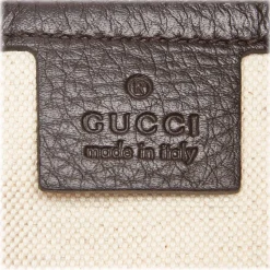 Gucci Vintage - Leather Half Moon Hobo Bag - Black - Leather Handbag - Luxury High Quality - Avvenice