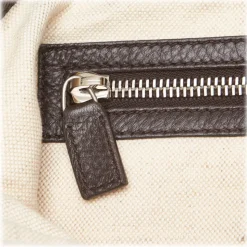 Gucci Vintage - Leather Half Moon Hobo Bag - Black - Leather Handbag - Luxury High Quality - Avvenice