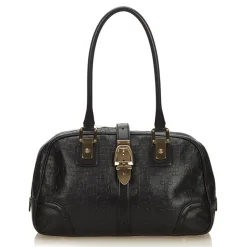 Gucci Vintage - Leather Horsebit Shoulder Bag - Black - Leather Handbag - Luxury High Quality - Avvenice