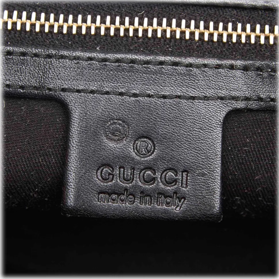 Gucci Vintage - Leather Horsebit Shoulder Bag - Black - Leather Handbag - Luxury High Quality - Avvenice