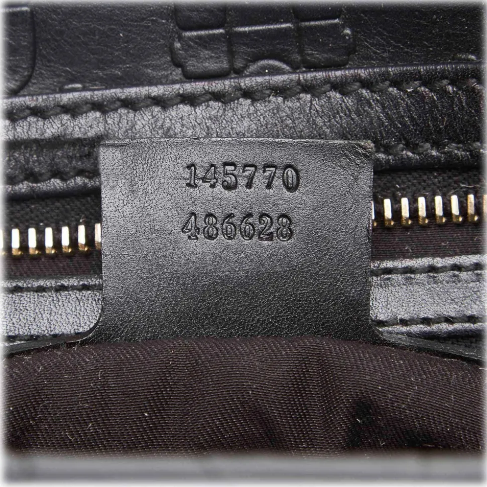 Gucci Vintage - Leather Horsebit Shoulder Bag - Black - Leather Handbag - Luxury High Quality - Avvenice