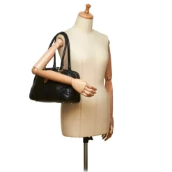 Gucci Vintage - Leather Horsebit Shoulder Bag - Black - Leather Handbag - Luxury High Quality - Avvenice