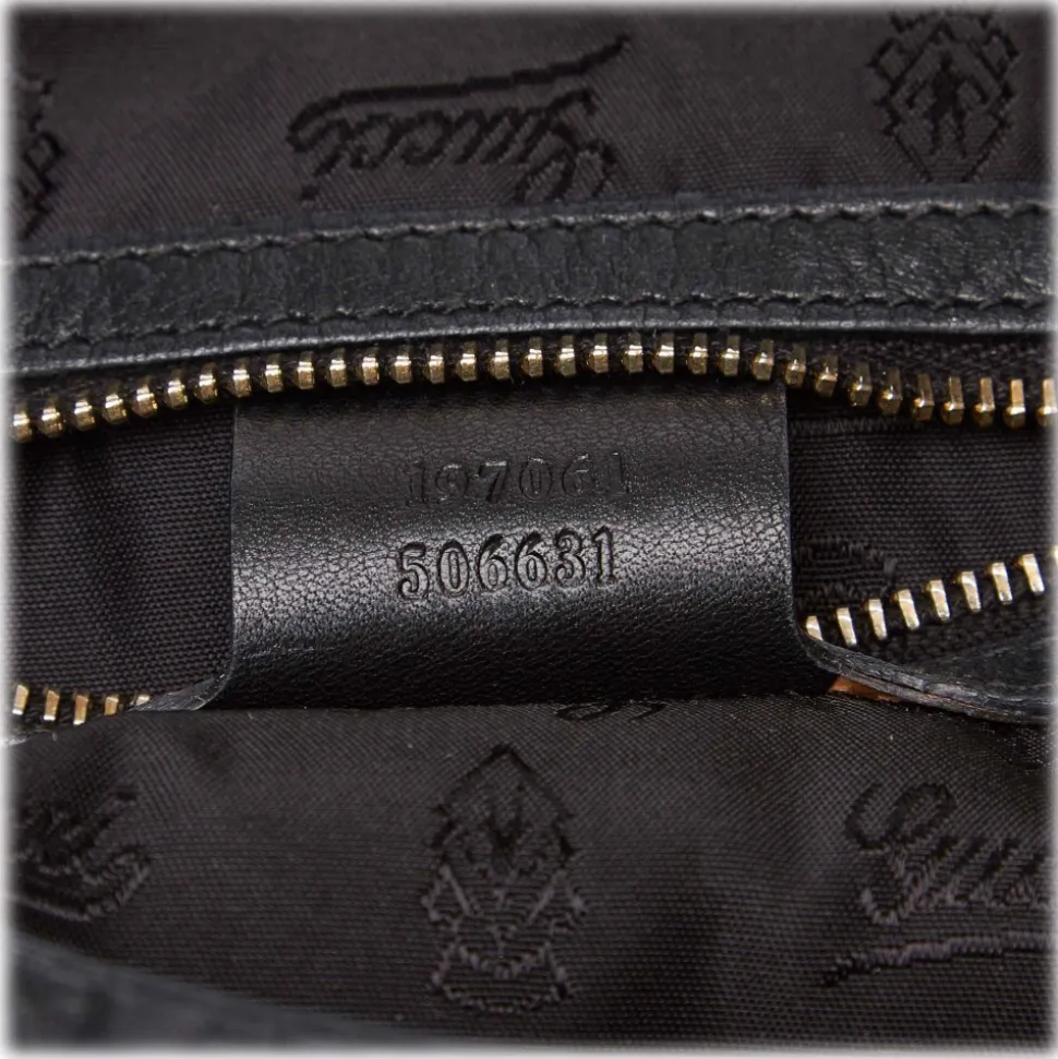 Gucci Vintage - Leather Hysteria Bag - Black - Leather Handbag - Luxury High Quality - Avvenice