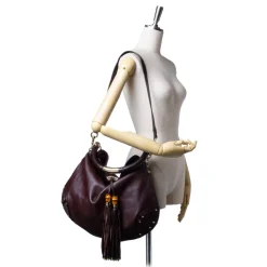 Gucci Vintage - Leather Indy Satchel Bag - Black - Leather Handbag - Luxury High Quality - Avvenice