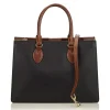 Gucci Vintage - Leather Linea a Satchel Bag - Black Brown - Leather Handbag - Luxury High Quality - Avvenice