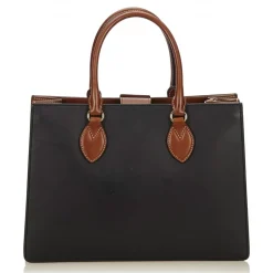 Gucci Vintage - Leather Linea a Satchel Bag - Black Brown - Leather Handbag - Luxury High Quality - Avvenice