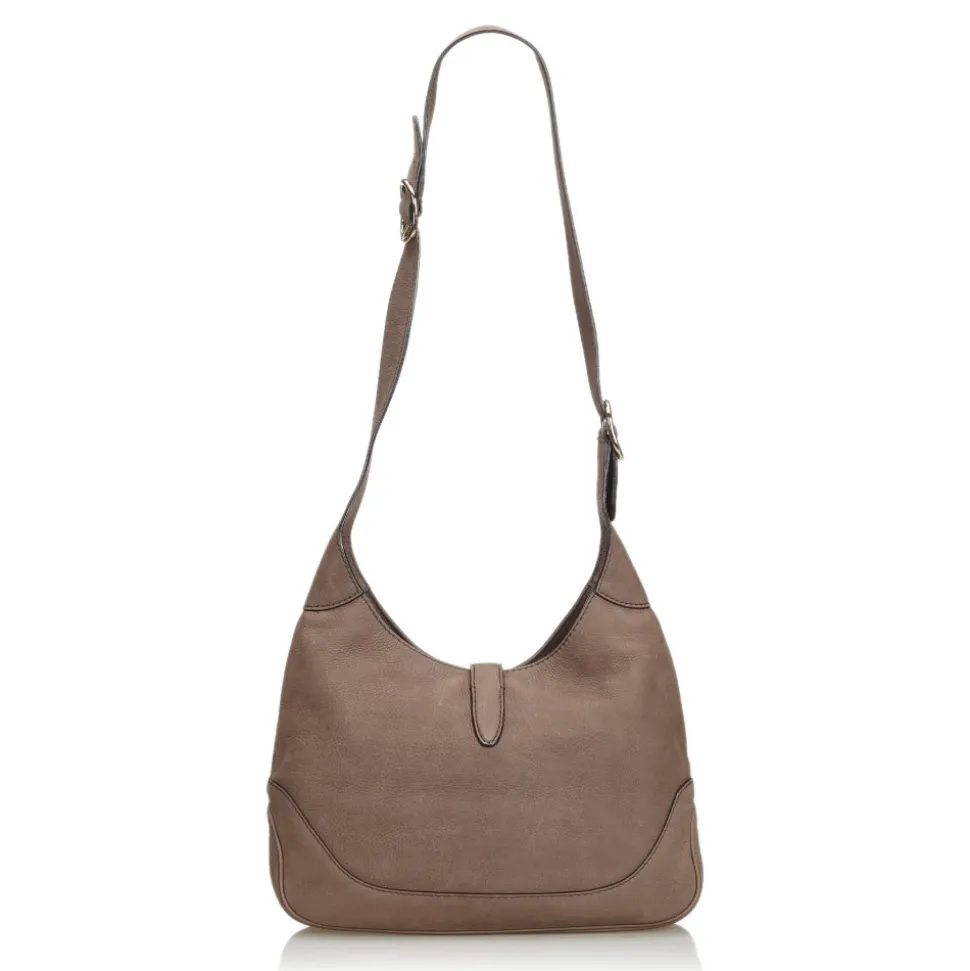 Gucci Vintage - Leather New Jackie Shoulder Bag - Grey - Leather Handbag - Luxury High Quality - Avvenice