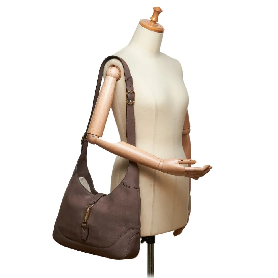 Gucci Vintage - Leather New Jackie Shoulder Bag - Grey - Leather Handbag - Luxury High Quality - Avvenice
