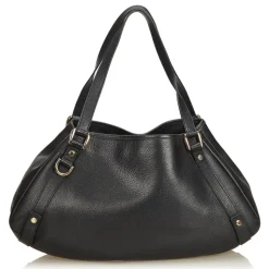 Gucci Vintage - Leather Pelham Tote Bag - Black - Leather Handbag - Luxury High Quality - Avvenice