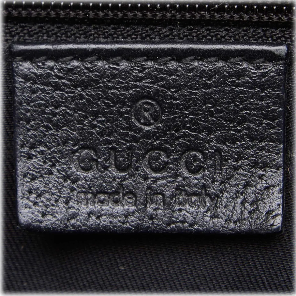 Gucci Vintage - Leather Pelham Tote Bag - Black - Leather Handbag - Luxury High Quality - Avvenice