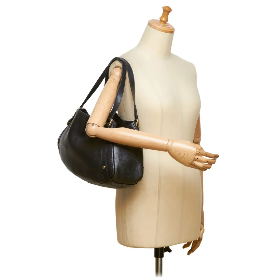 Gucci Vintage - Leather Pelham Tote Bag - Black - Leather Handbag - Luxury High Quality - Avvenice