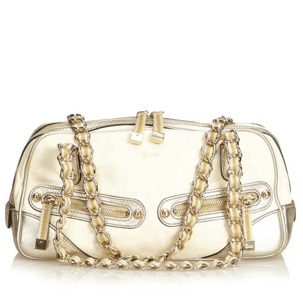 Gucci Vintage - Leather Princy Shoulder Bag - White - Leather Handbag - Luxury High Quality - Avvenice