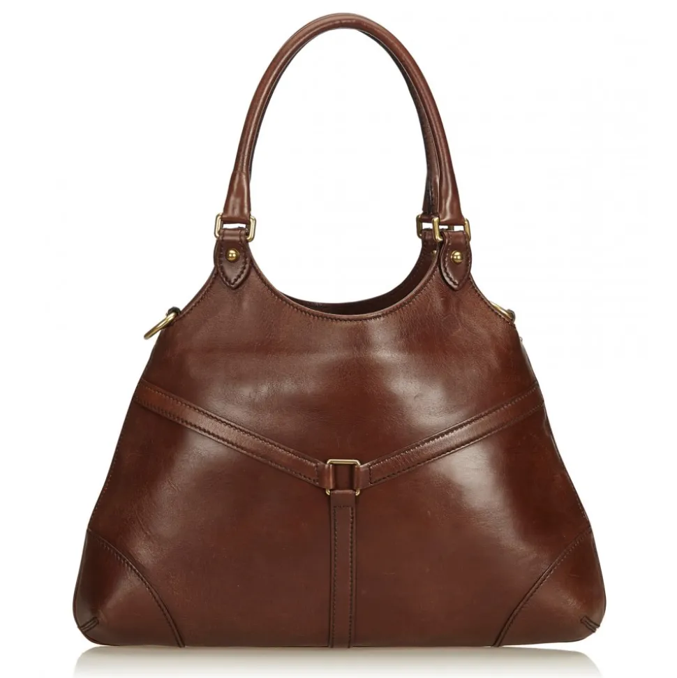 Gucci Vintage - Leather Reins Hobo Bag - Brown - Leather Handbag - Luxury High Quality - Avvenice