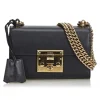 Gucci Vintage - Leather Small Padlock Shoulder Bag - Black - Leather Handbag - Luxury High Quality - Avvenice