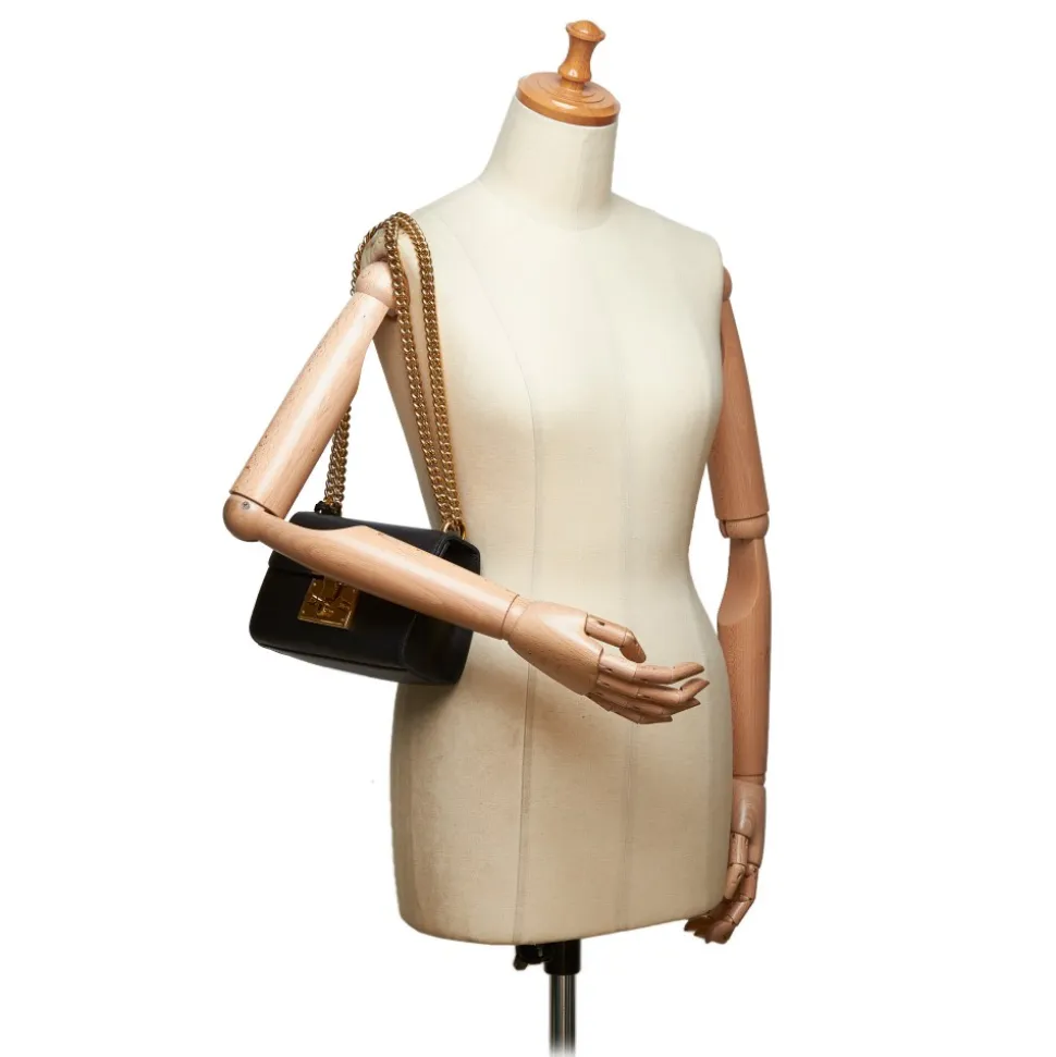 Gucci Vintage - Leather Small Padlock Shoulder Bag - Black - Leather Handbag - Luxury High Quality - Avvenice