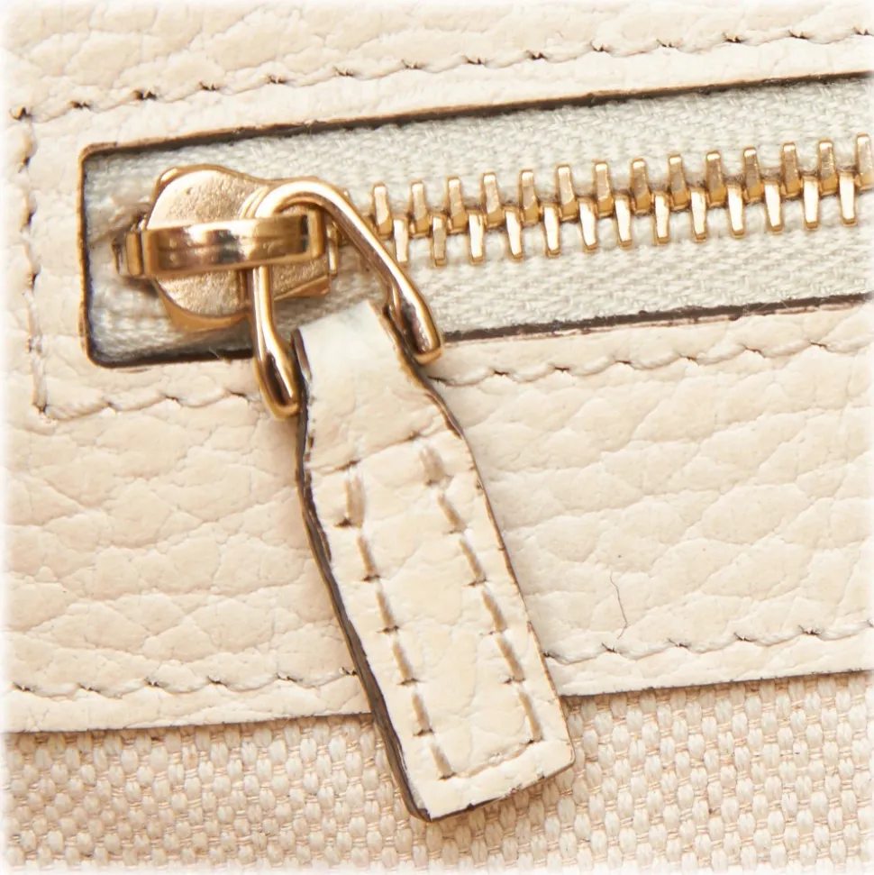 Gucci Vintage - Leather Swing Tote Bag - White - Leather Handbag - Luxury High Quality - Avvenice