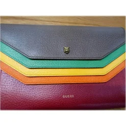 Gucci Vintage - Leather Totem Clutch Bag - Brown - Leather Handbag - Luxury High Quality - Avvenice